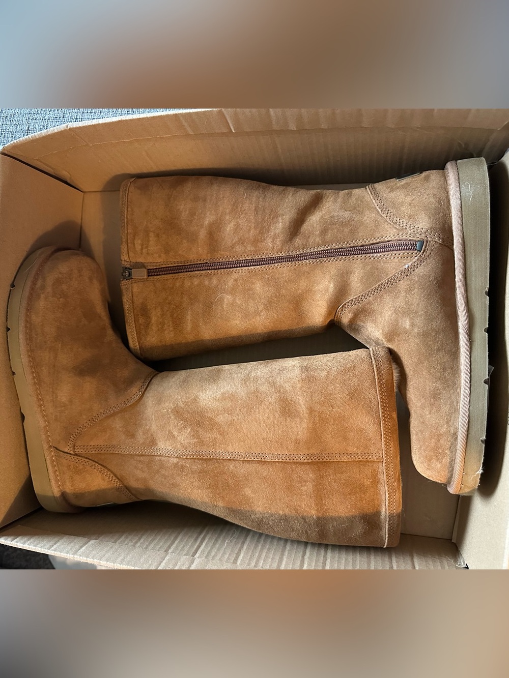 Ugg Kenly 1890 chestnut women’s tall zipper boots